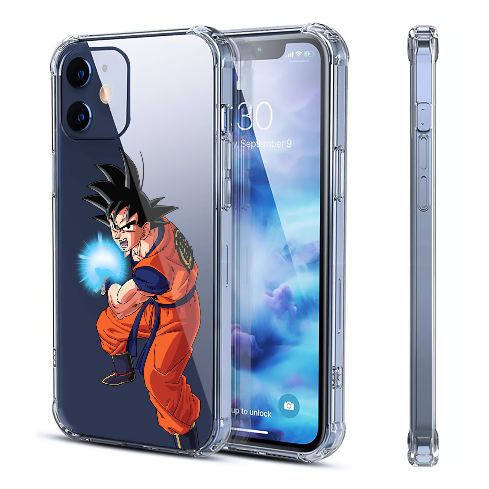 （画像用） ドラゴンボール 孫悟空（そん ごくう）Son Goku カカロット DRAGON BALL Kakarotto 【iPhone 12シリーズ対応】透明スマホケース（クリアソフトケース）